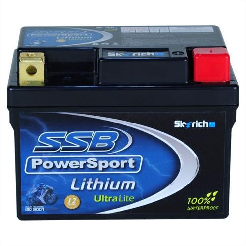 MOTORCYCLE AND POWERSPORTS BATTERY LITHIUM ION PHOSPHATE 12V 120CCA BY SSB HIGH