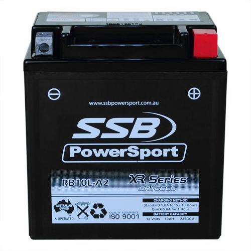 MOTORCYCLE AND POWERSPORTS BATTERY (YB10L-A2) AGM 12V 10AH 235CCA BY SSB HIGH PE