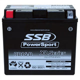 MOTORCYCLE AND POWERSPORTS BATTERY (YB16-B) AGM 12V 19AH 385CCA BY SSB HIGH PERF