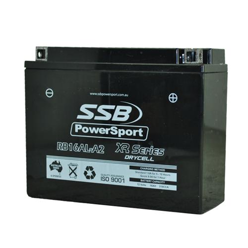 MOTORCYCLE AND POWERSPORTS BATTERY (YB16AL-A2) AGM 12V 16AH 270CCA BY SSB HIGH P