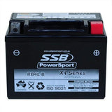 MOTORCYCLE AND POWERSPORTS BATTERY (YB4L-B) AGM 12V 4AH 105CCA BY SSB HIGH PERFO
