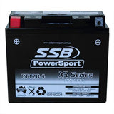 MOTORCYCLE AND POWERSPORTS BATTERY (YT12B-4) AGM 12V 1AH 260CCA BY SSB HIGH PERF