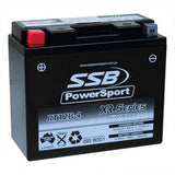 MOTORCYCLE AND POWERSPORTS BATTERY (YT12B-4) AGM 12V 1AH 260CCA BY SSB HIGH PERF