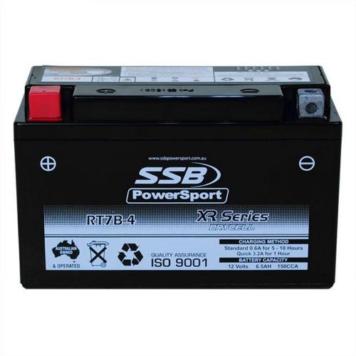 MOTORCYCLE AND POWERSPORTS BATTERY (YT7B-4) AGM 12V 6AH 150CCA BY SSB HIGH PERFO