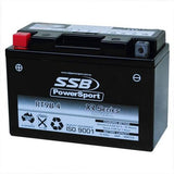 MOTORCYCLE AND POWERSPORTS BATTERY (YT9B-4) AGM 12V 8AH 200CCA BY SSB HIGH PERFO