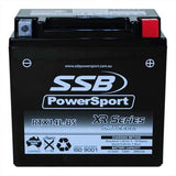 MOTORCYCLE AND POWERSPORTS BATTERY (RTX14L-BS) AGM 12V 12AH 290CCA BY SSB HIGH P