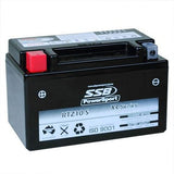 MOTORCYCLE AND POWERSPORTS BATTERY (YTZ10-S) AGM 12V 8.6AH 210CCA BY SSB HIGH PE