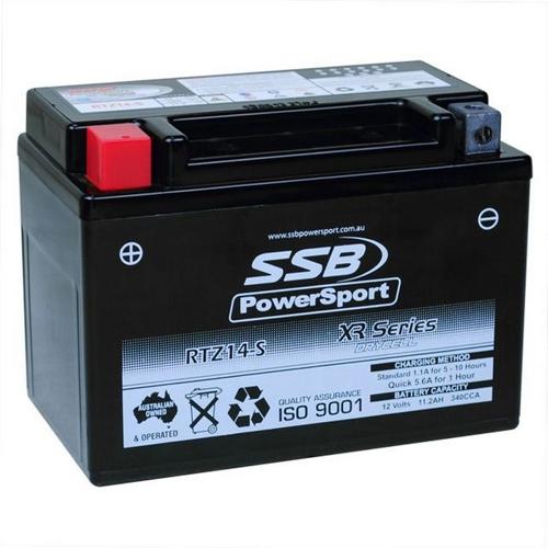 MOTORCYCLE AND POWERSPORTS BATTERY (YTZ14-S) AGM 12V 11.2AH 340CCA SSB HIGH PERF