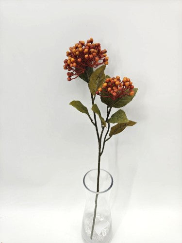 Artificial Seed Berry Spray - Vintage Orange