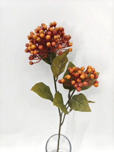 Artificial Seed Berry Spray - Vintage Orange