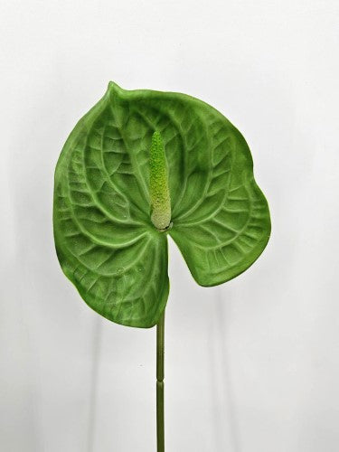 Artificial Anthurium Flower Spray - Green - 60cm