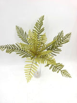 Artificial Fern Leaf Bush - Green and Yellow