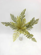 Artificial Fern Leaf Bush - Green and Yellow