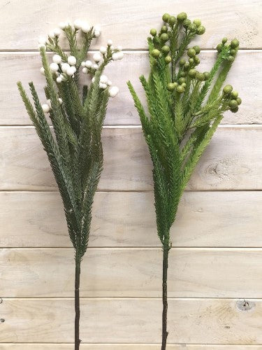 Artificial Pine Nut Spray - Green