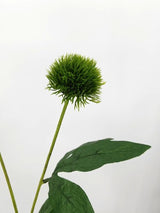 Artificial Pom Pom Flower Spray - Green - 2 Heads