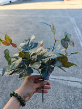Artificial Sycamore Leaf Bush - Green and Red