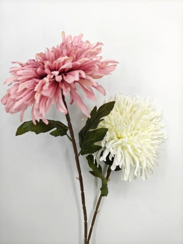 Artificial Chrysanthemum Flower Stem - Large - Mauve Pink
