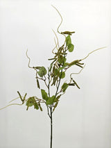 Artificial Caterpillar Flower Spray - White and Green