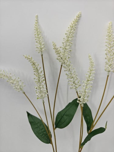Artificial Amaranthus Flower Spray - White