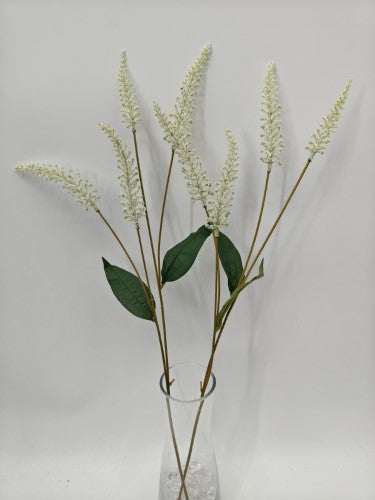 Artificial Amaranthus Flower Spray - White