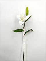 Artificial Lily Flower Spray - White PU - 70cm