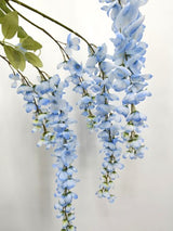 Artificial Wisteria Flower Spray - Light Blue - 100cm