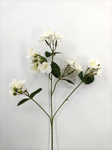 Artificial Jasmine Flower Spray - White - 65cm