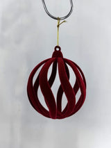 Christmas Tree Baubles - Large Burgundy - Box of 4