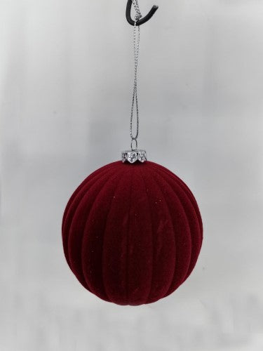 Christmas Tree Baubles - Large Burgundy - Box of 4