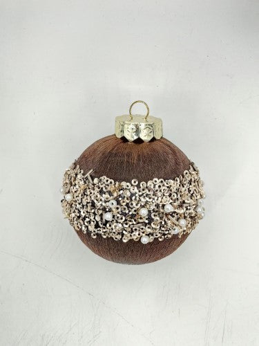 Silky Christmas Tree Baubles - Copper - Box of 9