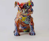 Decorative Bulldog Ornament with Black Sunglasses - 40cm
