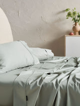 Augusta Sheet Set By Linen House - Green Gum - Double