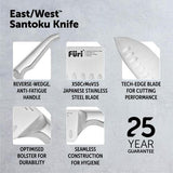 Furi - Stone Knife Block Snow Terrazzo Set 5 Piece
