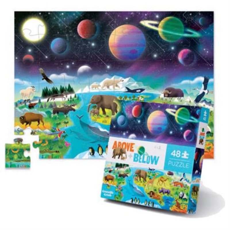 Jigsaw Puzzle - Croc Creek Above & Below Earth & Space (48pcs)