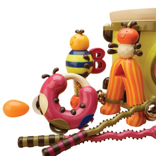 Colorful Parum Pum Pum Instrument Set featuring 7 toddler-friendly instruments for interactive musical play and development.