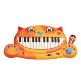 Colorful Meowsic Piano with microphone and various sound options, perfect for creative play and young musicians aged 3 and up.