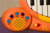 Colorful Meowsic Piano for kids, featuring a microphone, various sounds, and a recording option for creative musical play.