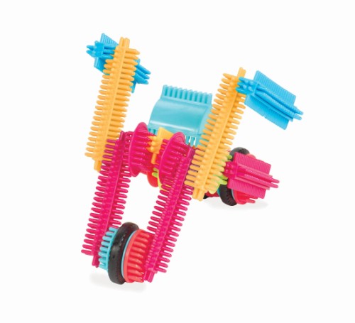 Colorful 112-piece Bristle Block set for creative building and imaginative play, perfect for children aged 2 and up.