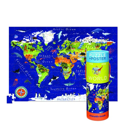 Croc Creek Puzzle + Poster - World (200PC)