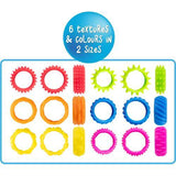 Sensory Sprouts Textured Fidget Rings Set of 12