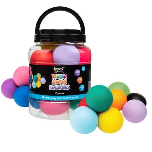 Sensory Sprouts Rainbow Squishy Sensations Jar of 12