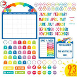 LCBF Giggle & Grow Magnetic Calendar Bulletin Board Set