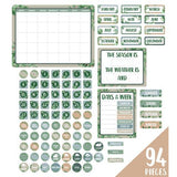 LCBF Eucalyptus Essentials Calendar Bulletin Board Set