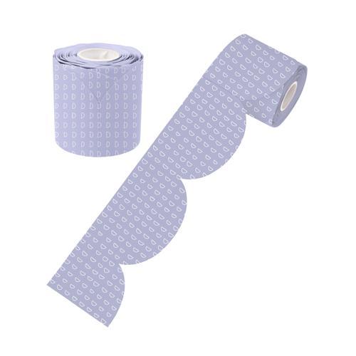 LCBF Lilac Patterned Rolled Scalloped Border