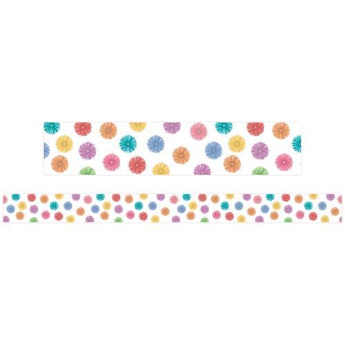 LCBF Colour Burst Pom Poms Border Pk12