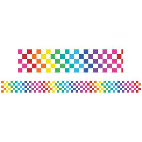 LCBF Rainbow Checkered Border Pk12