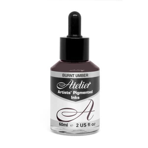 Atelier Acrylic Ink 60ml Burnt Umber
