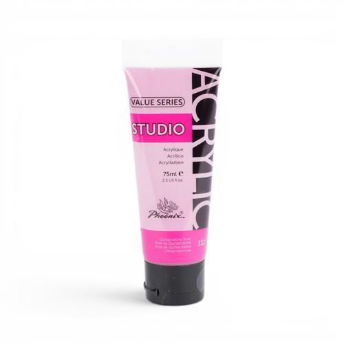 Phoenix Acrylic Paint 75ml Quinacridone Rose (332)