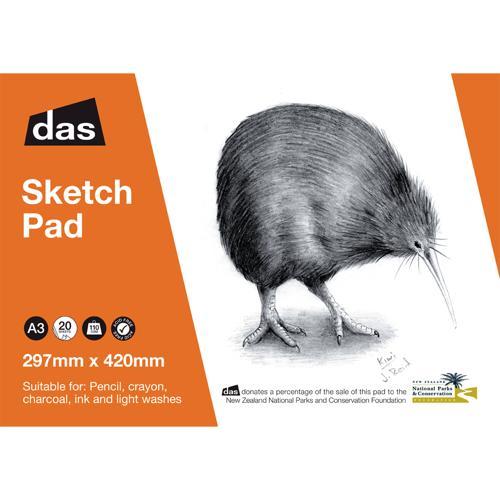 DAS Sketch Pad (Kiwi) A3 110gsm 20 Sheets
