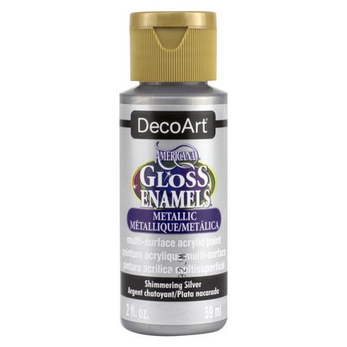 DecoArt Americana Gloss Enamel 59ml (2oz) Shimmering Silver